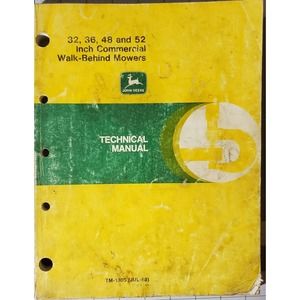 John Deere TM1305 Technical Manual July 1988 Walk Behind Mowers